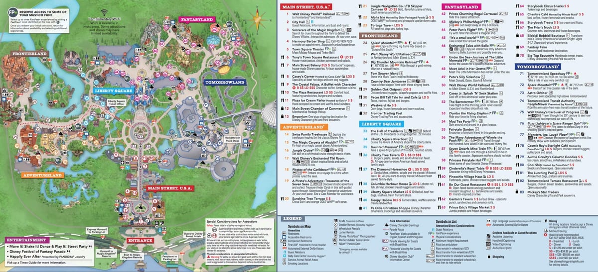 Disney World, Magic Kingdom mapa