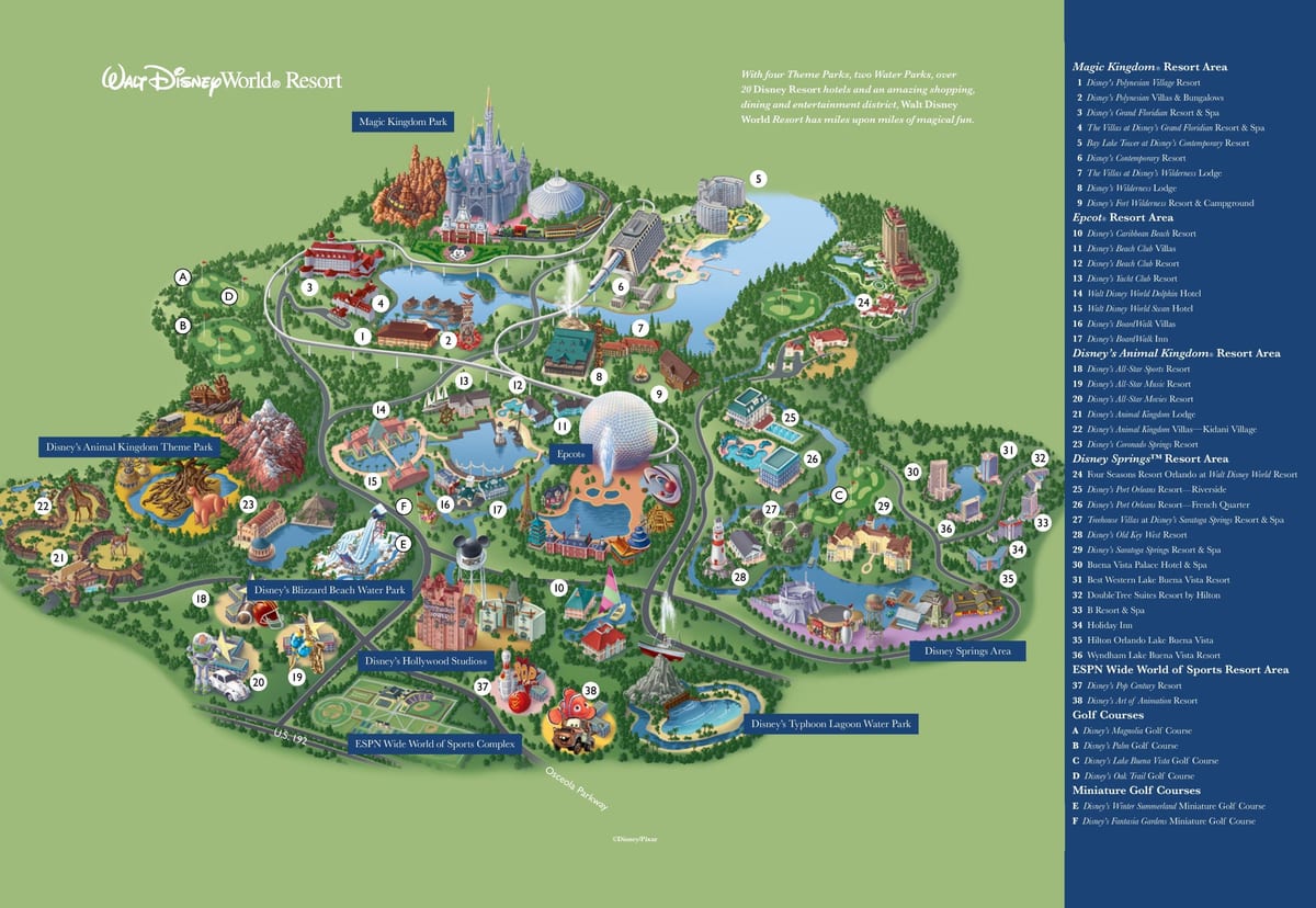 Walt Disney mapa del Mundo