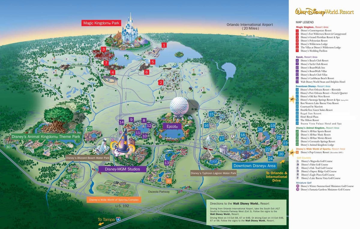 mapa del Mundo de Disney