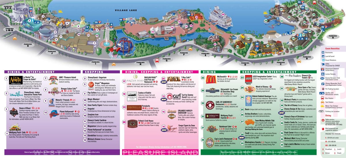 downtown Disney en Orlando mapa