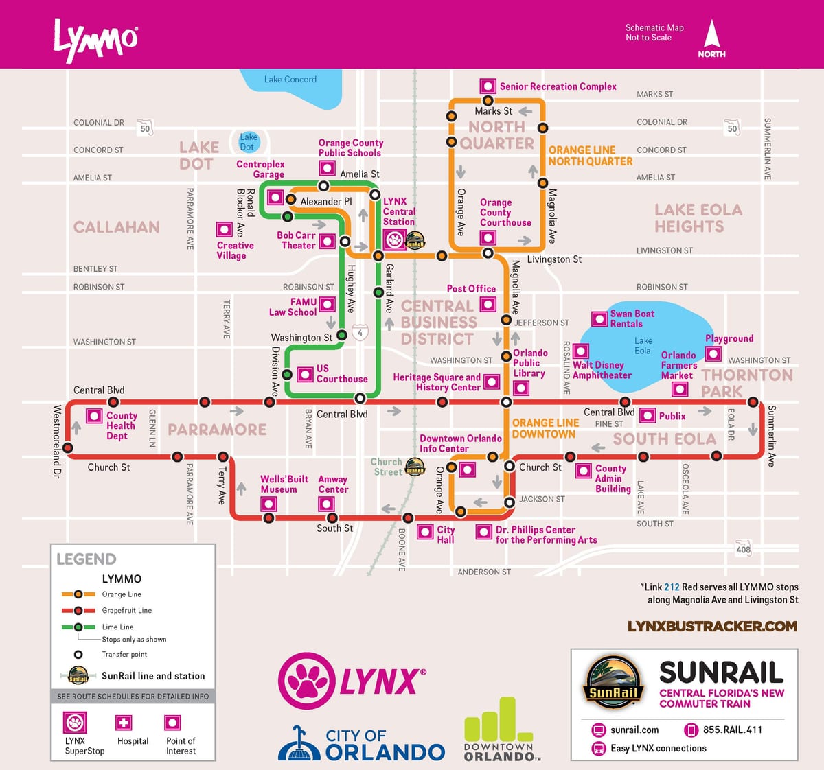 Lynx mapa de Orlando