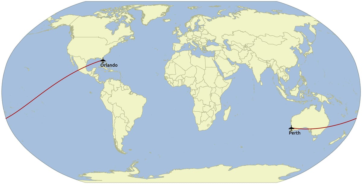 Orlando en el mapa del Mundo