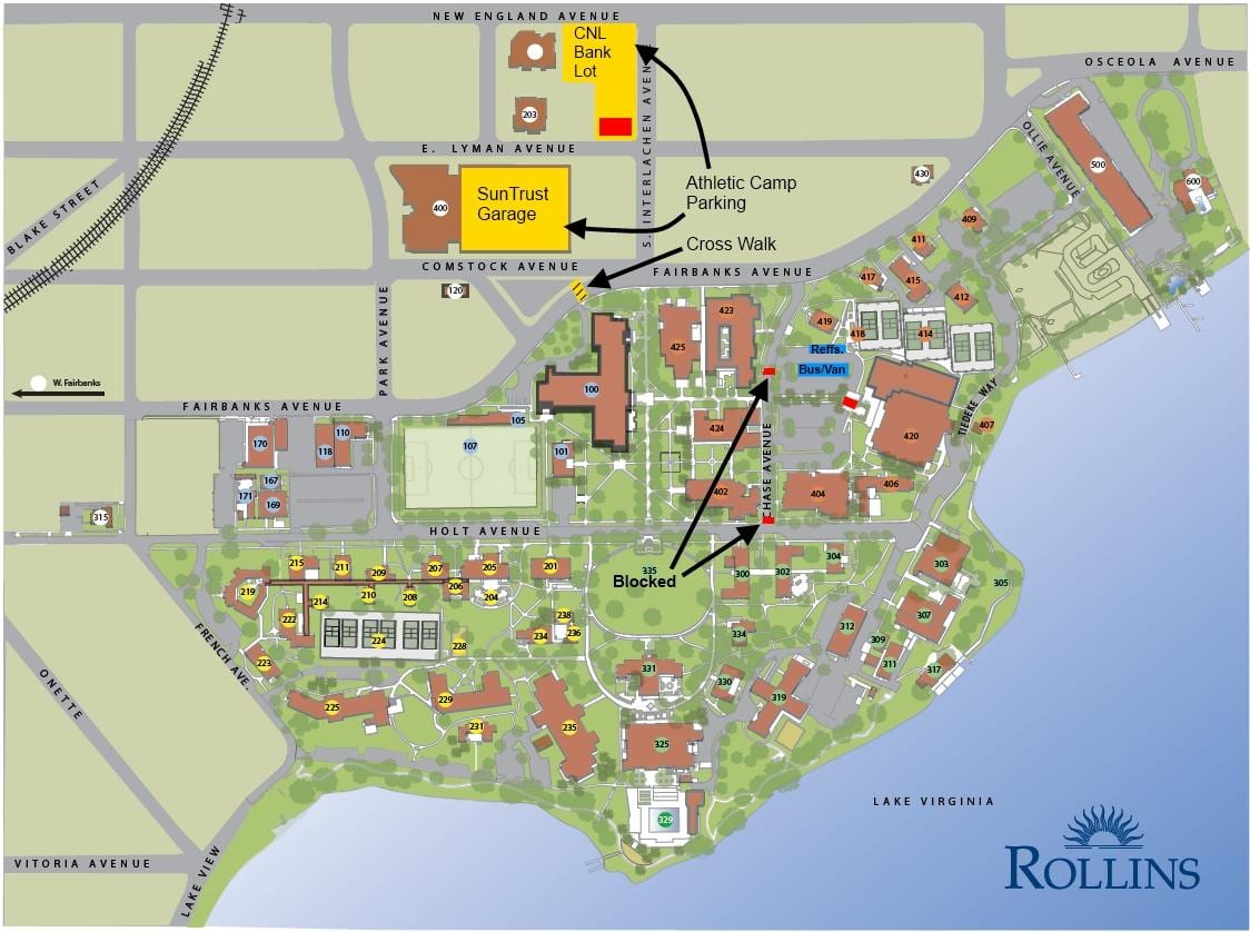 mapa de Rollins college